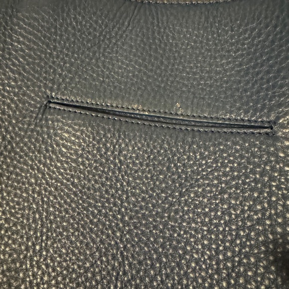 Dagne Dover Leather Allyn Tote Medium Ash Blue - Picture 7 of 10